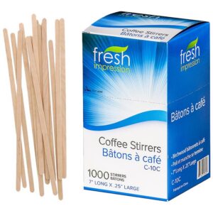 Compostable Wooden Stir Sticks - 7”
