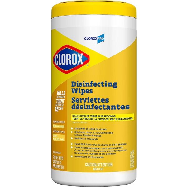 CloroxPro® Clorox® Disinfecting Wipes #01292 - Lemon Fresh, 75-Count
