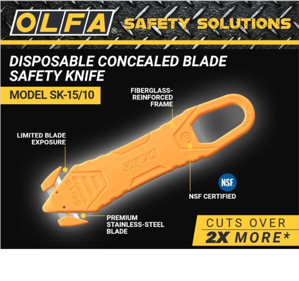 OLFA® SK-15/10 Safety Knife - Concealed Blade
