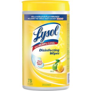 Lysol® 99369 Disinfecting Wipes - Citrus Scent, 75-Count