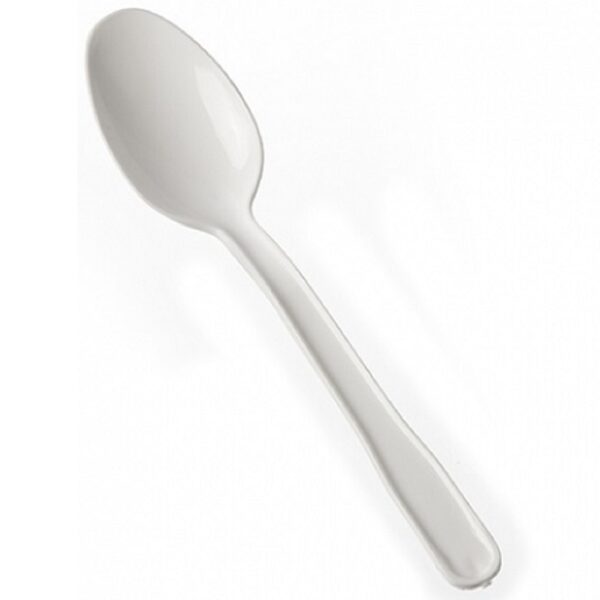 Polarpro® Plastic Tea Spoons – Medium Weight, White