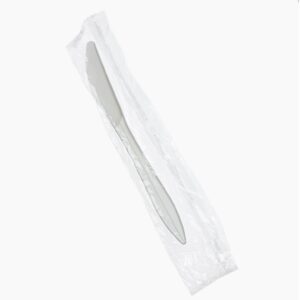 Touch® TI91919 Individually Wrapped Plastic Knives – Medium Weight, White
