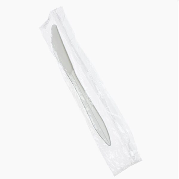Touch® TI91919 Individually Wrapped Plastic Knives – Medium Weight, White
