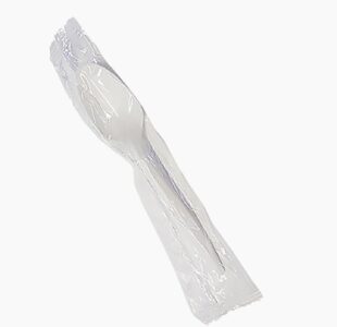 Touch® TI91929 Individually Wrapped Plastic Teaspoons – Medium Weight, White