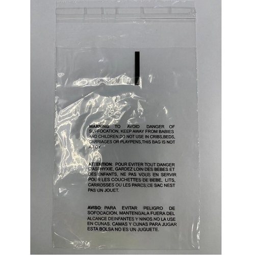 Resealable Suffocation Warning Bags